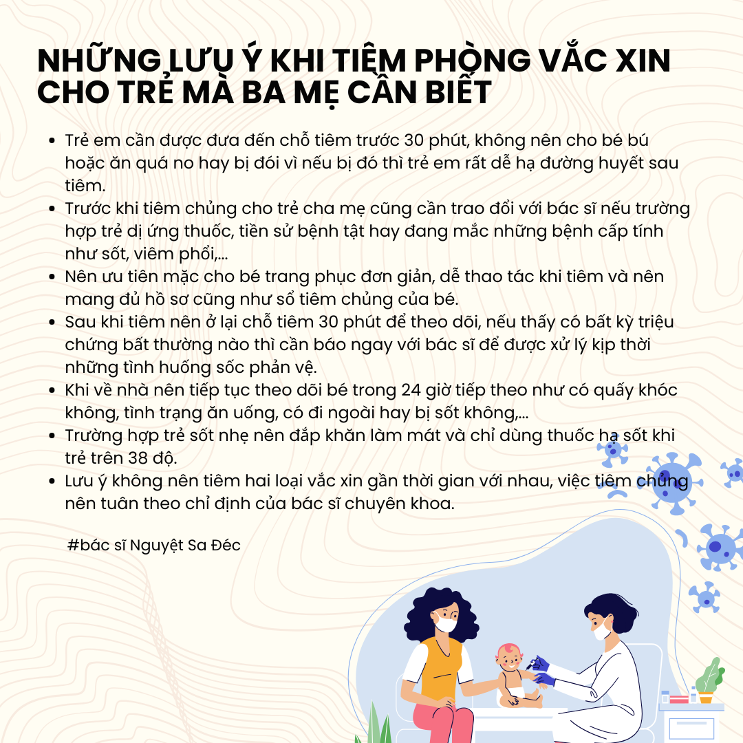 Những lưu ý khi tiêm phòng vắc xin cho trẻ mà ba mẹ cần biết